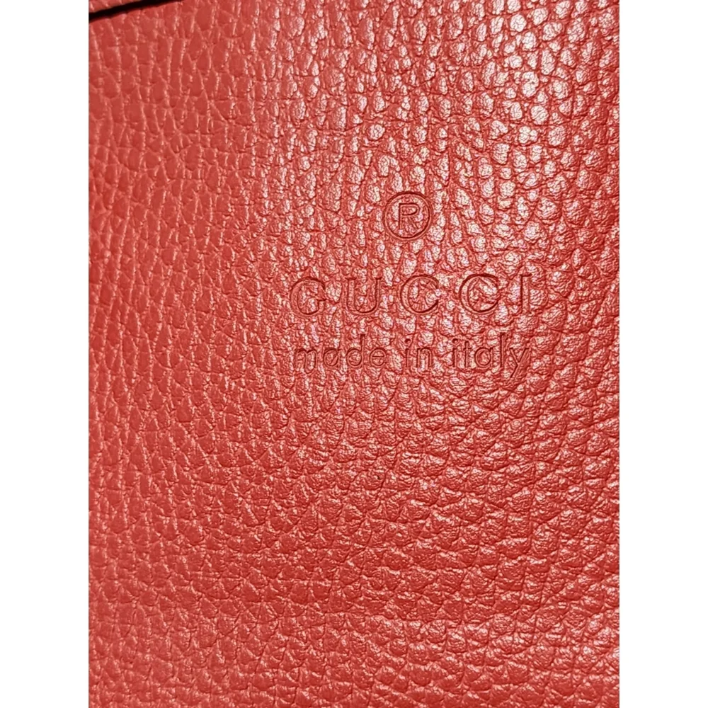 GUCCI Calfskin Mini Dome Satchel Bag Red